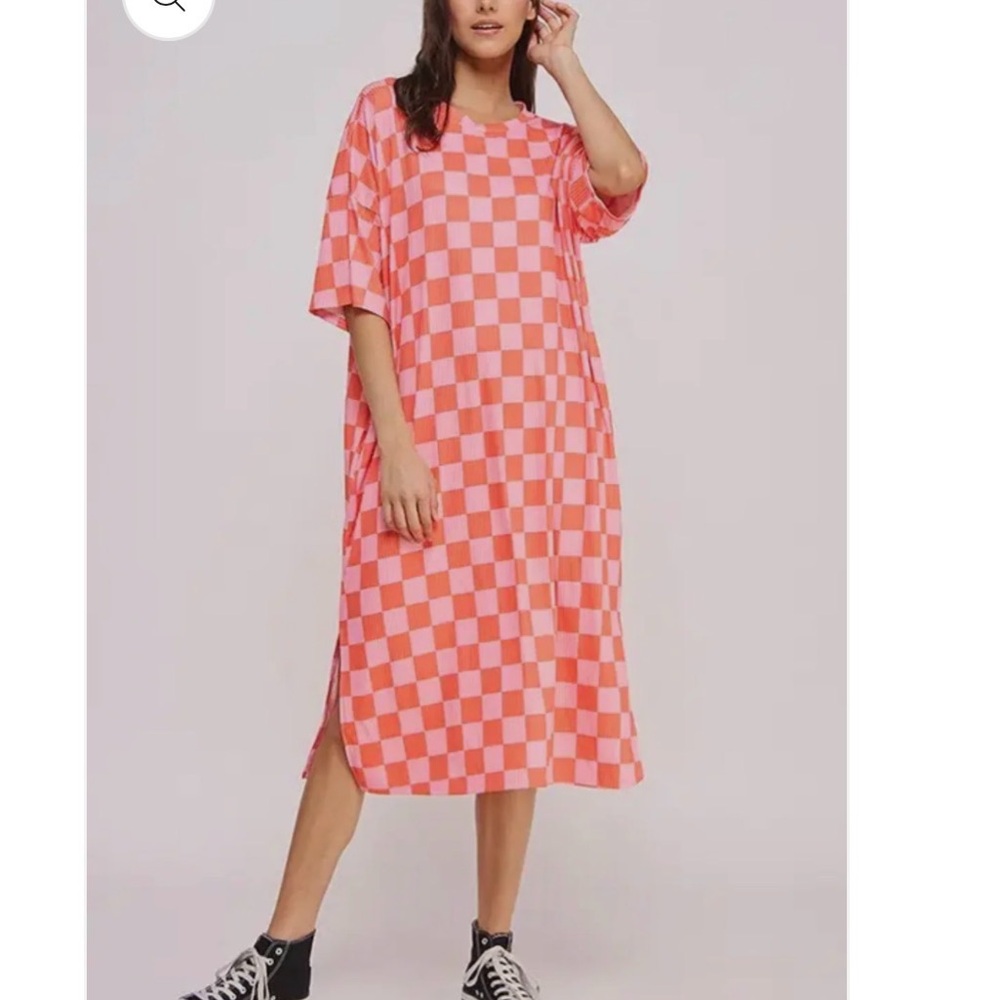 Pink Checkered Dress